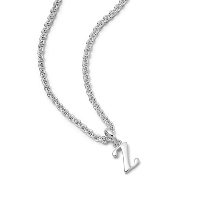 Personalised Initial Pendant Necklace Sterling Silver