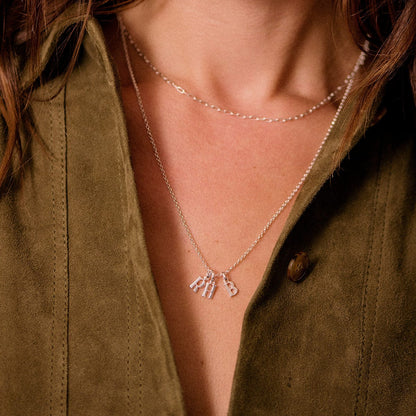 Personalised Initial Pendant Necklace Sterling Silver