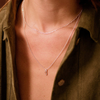 Personalised Initial Pendant Necklace Sterling Silver