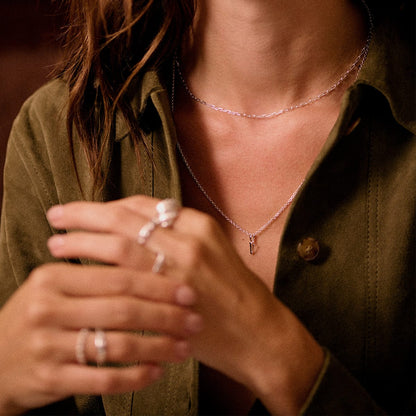 Personalised Initial Pendant Necklace Sterling Silver