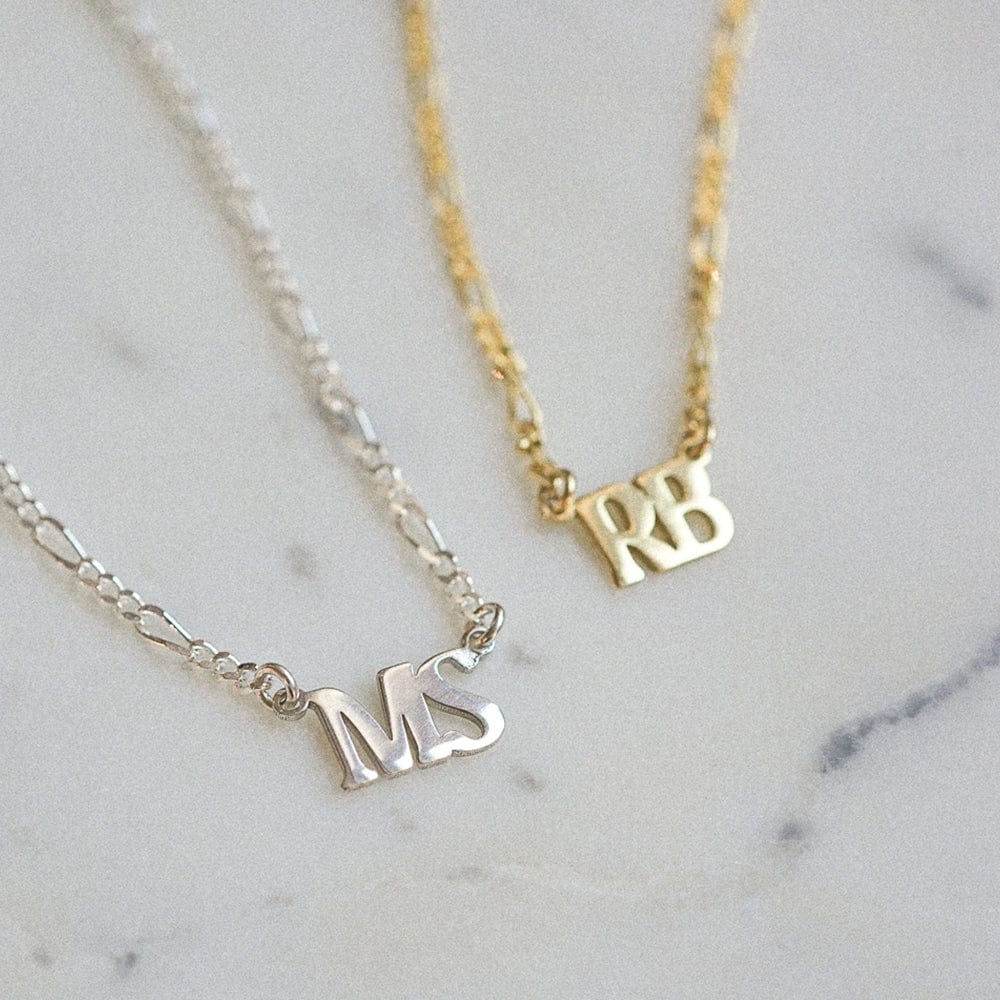 Personalised Initials Necklace Sterling Silver