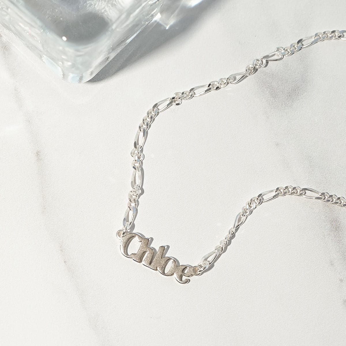 Personalised Name Necklace Silver Plate