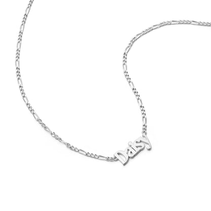 Personalised Name Necklace Silver Plate