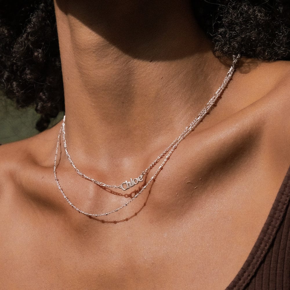 Personalised Name Necklace Sterling Silver