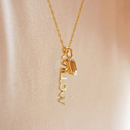 Personalised Name Pendant 18ct Gold Plate