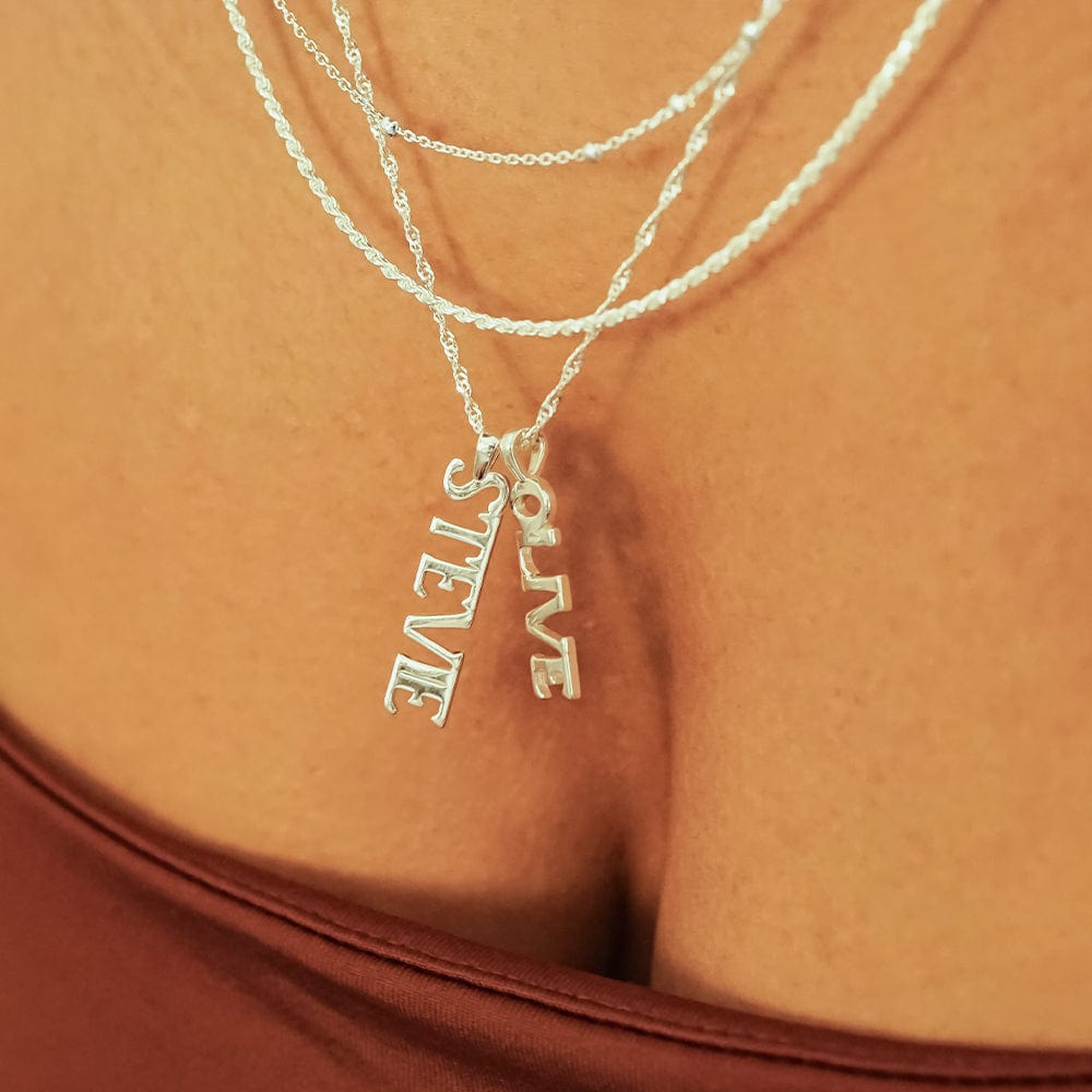 Personalised Name Pendant Sterling Silver