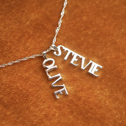 Personalised Name Pendant Sterling Silver