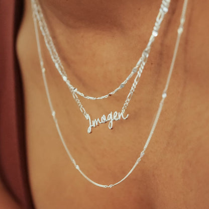 Personalised Script Name Necklace Sterling Silver