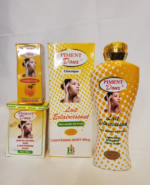 Piment Doux Lighening Body Milk + Serum + Soap PIMENT DOUX