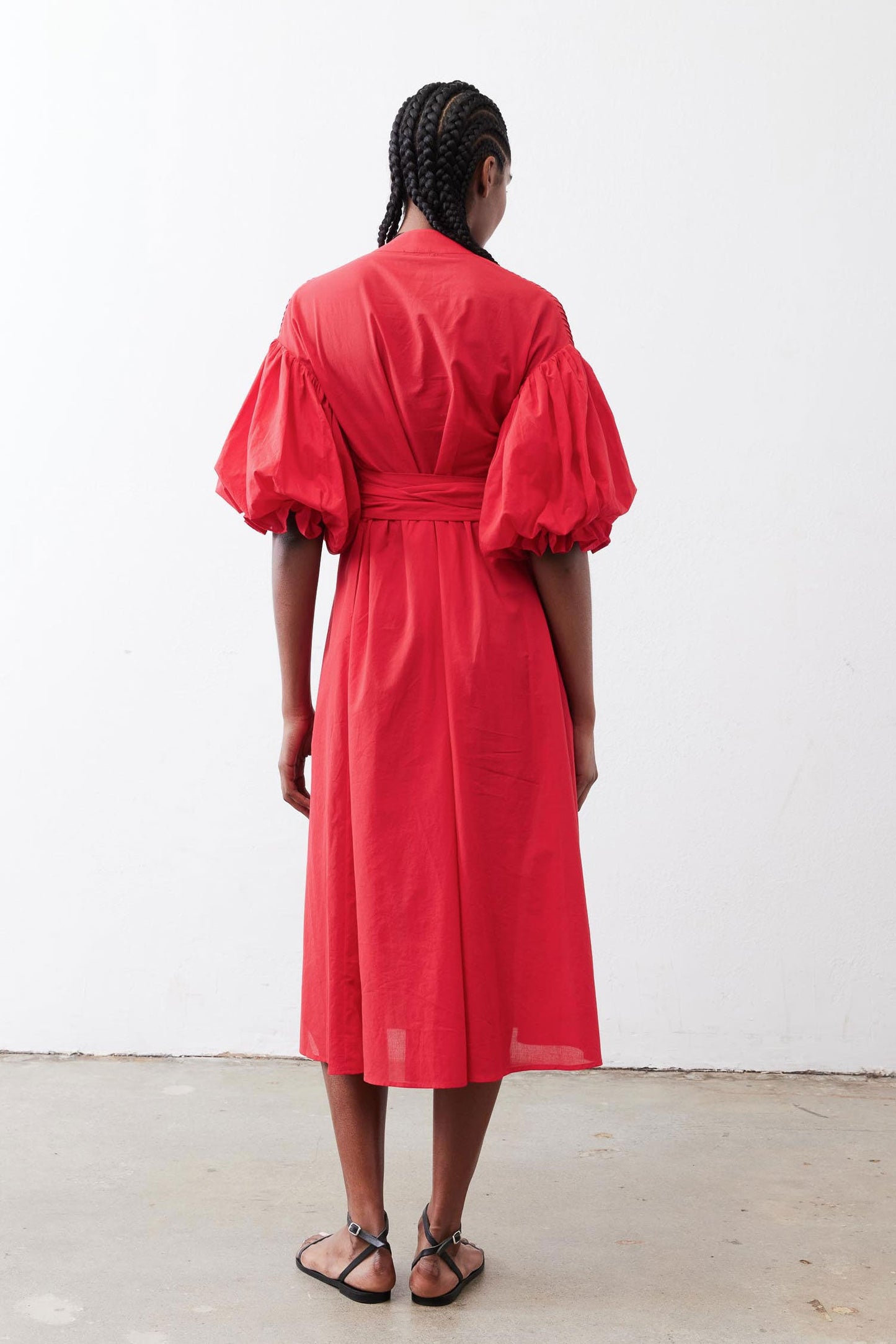 Pintuck Poplin Dress
