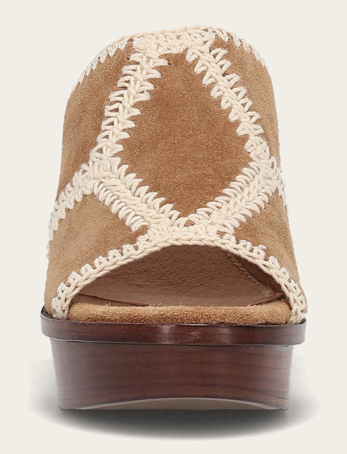 Pipa Crochet Platform Sandal - Almond - Front
