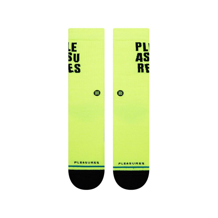 PLEASURES STANCE STACKED LOGO SOCKS - YELLOW