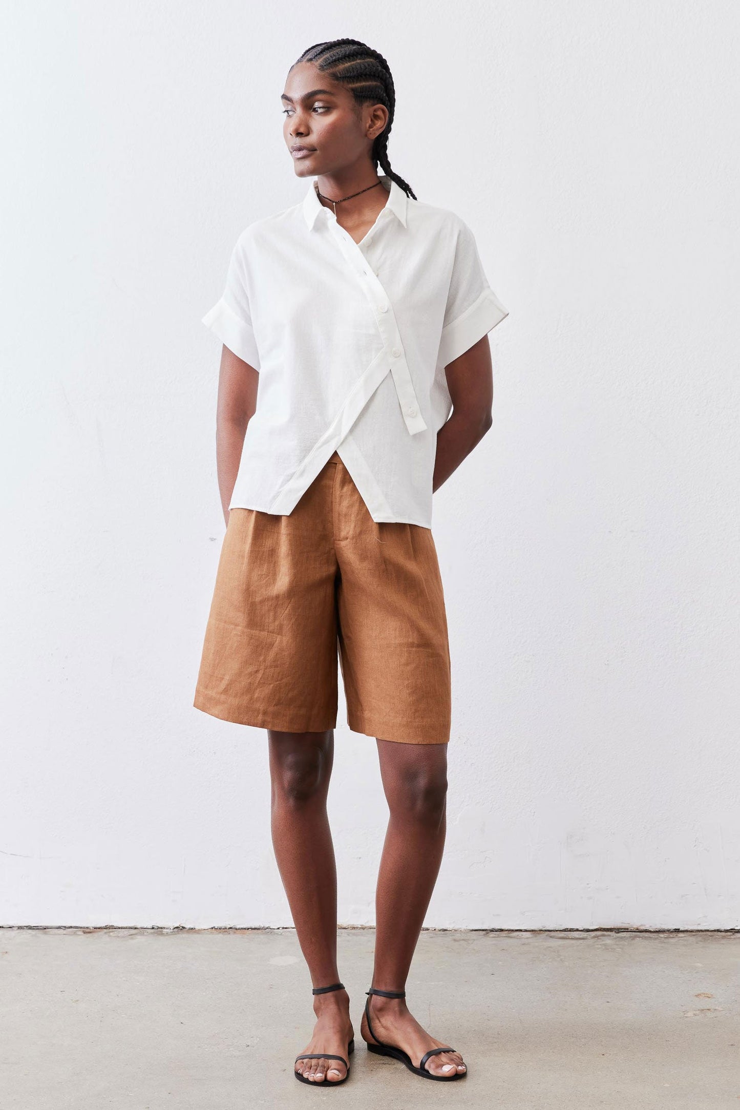 The Pleated Bermuda Shorts
