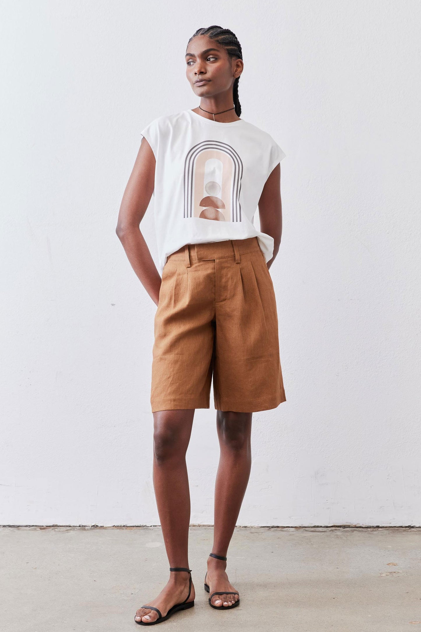The Pleated Bermuda Shorts