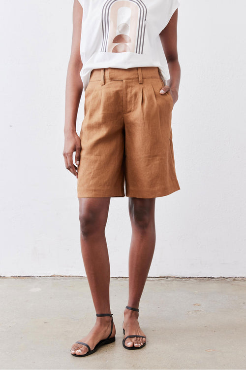The Pleated Bermuda Shorts