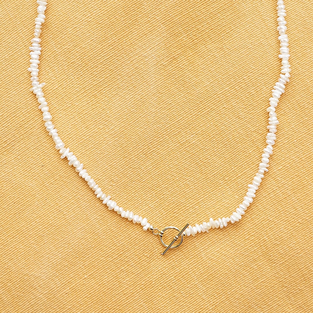 Polly Beach Pearl Necklace and Bracelet Set 18ct Gold Plate