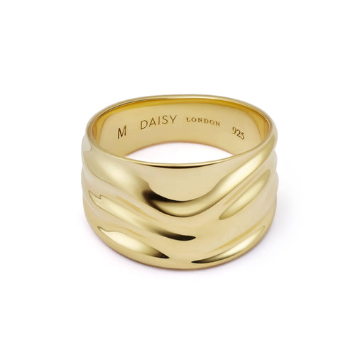 Polly Chunky Tidal Ring 18ct Gold Plate