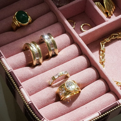 Polly Crystal Maxi Hoop Earrings 18ct Gold Plate