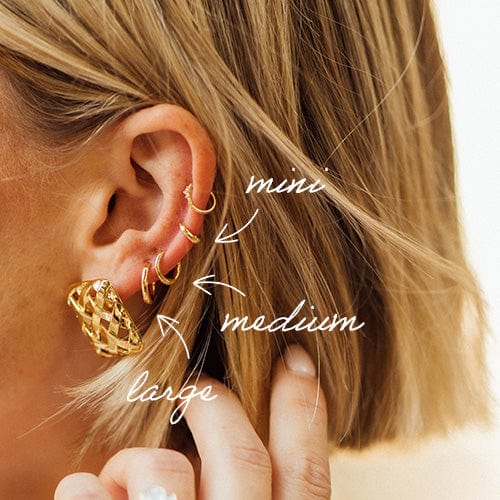 Polly Essential Huggie Earrings 18ct Gold Plate