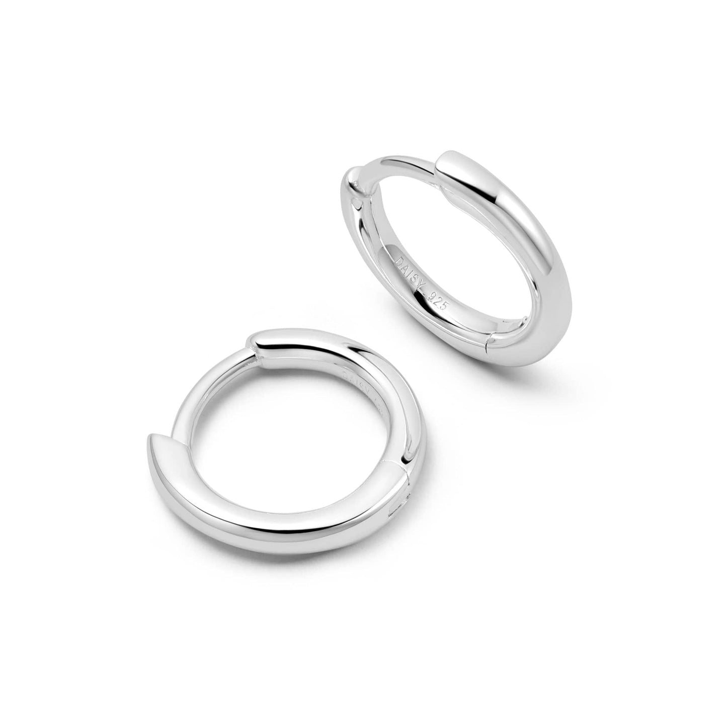 Polly Essential Huggie Earrings Sterling Silver