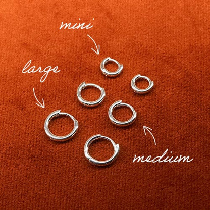 Polly Essential Huggie Earrings Sterling Silver
