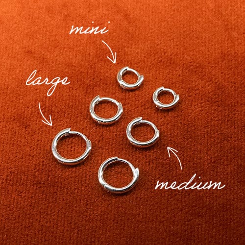 Polly Essential Huggie Earrings Sterling Silver