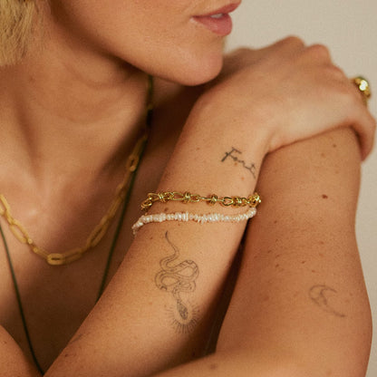 Polly Knot Chain Layering Set 18ct Gold Plate