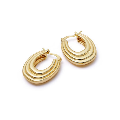 Polly Ridge Hoop Earrings 18ct Gold Plate