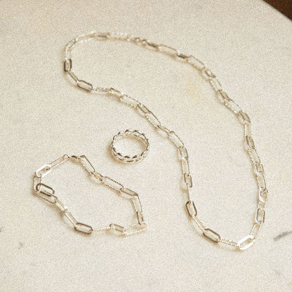 Polly Chain Look Silver Plate