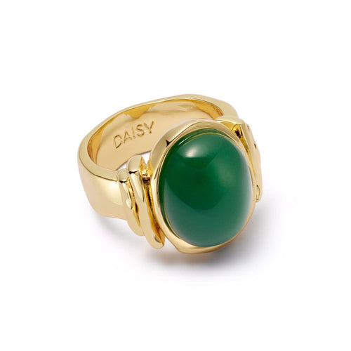 Polly Chunky Gemstone Ring 18ct Gold Plate
