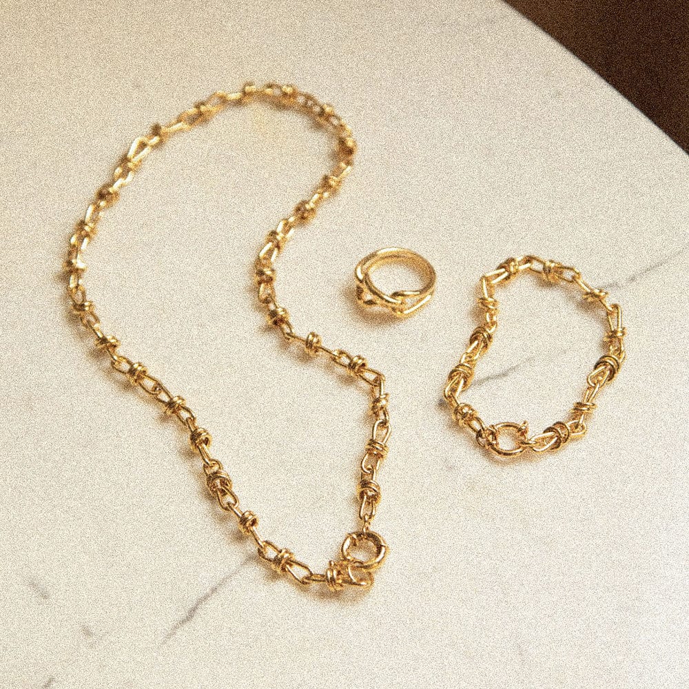 Polly Chunky Knot Look 18ct Gold Plate