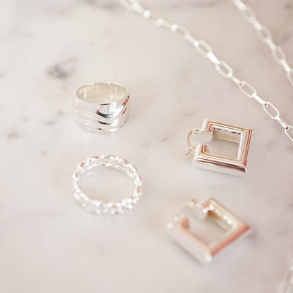 Polly Chunky Tidal Ring Sterling Silver