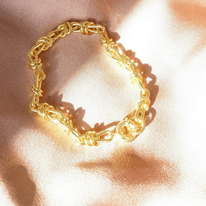 Polly Knot Chain Bracelet 18ct Gold Plate