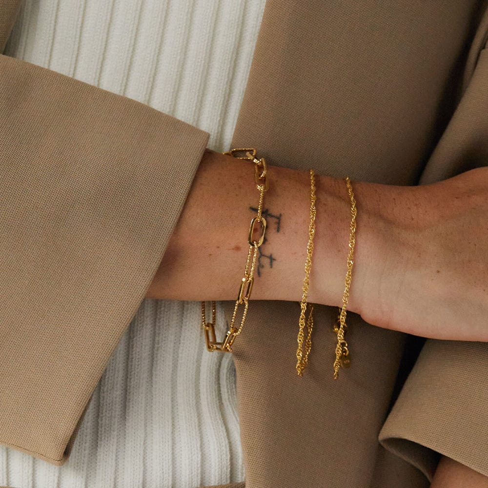 Polly Paper Clip Layering Set 18ct Gold Plate