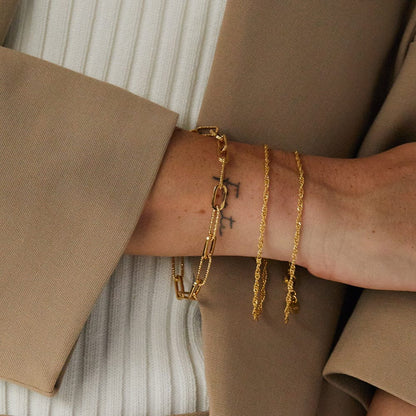 Polly Paper Clip Layering Set 18ct Gold Plate