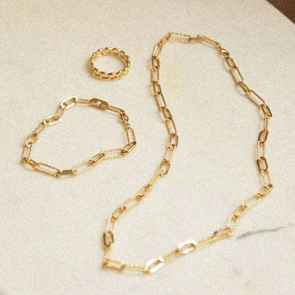Polly Paper Clip Layering Set 18ct Gold Plate