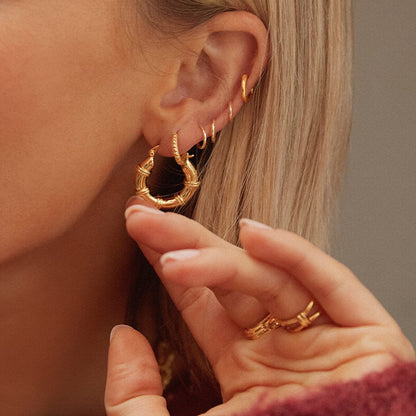 Polly Ridge Huggie Hoop Earrings 18ct Gold Plate