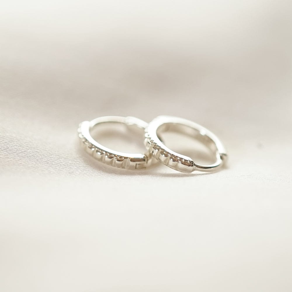 Polly Ridge Huggie Hoop Earrings Sterling Silver