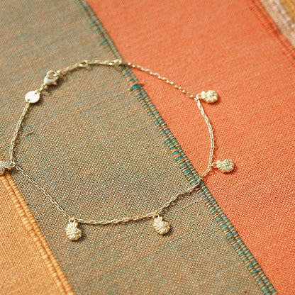 Polly Shell Charm Anklet 18ct Gold Plate