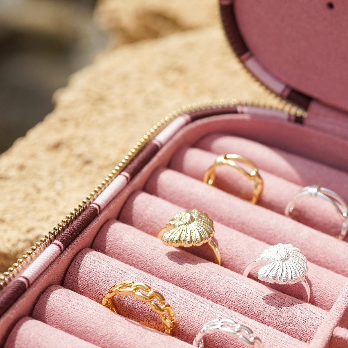 Polly Shell Ring Silver Plate