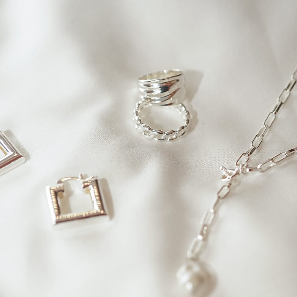Polly Solid Chain Ring Sterling Silver