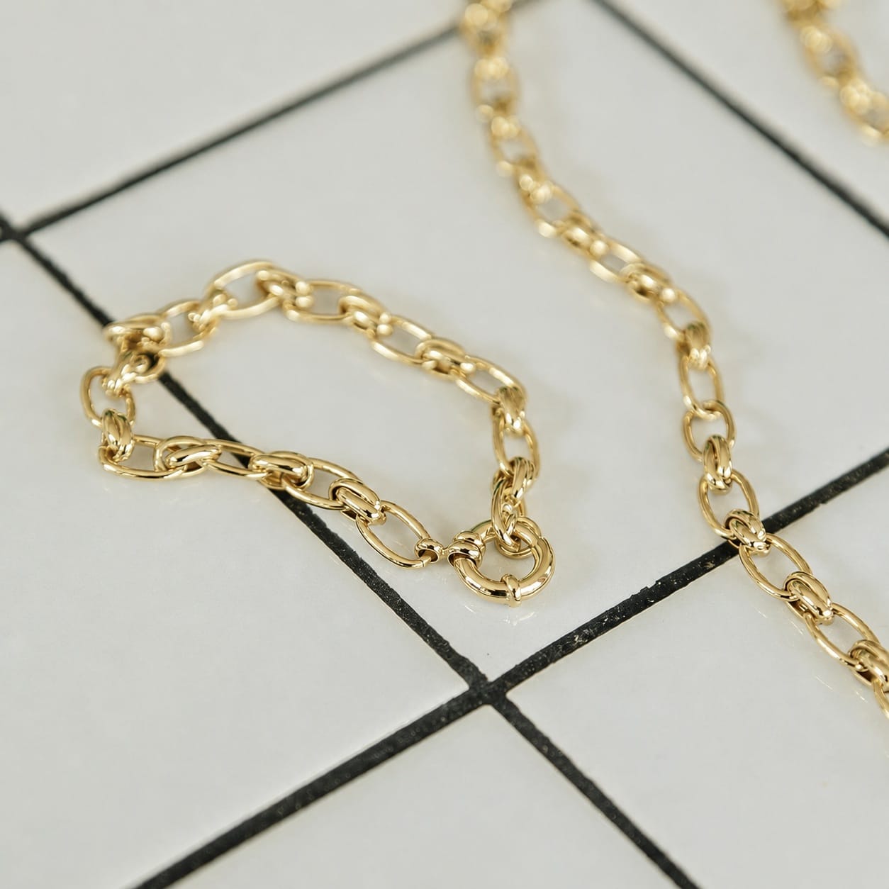 Polly Vintage Link Chain Bracelet 18ct Gold Plate