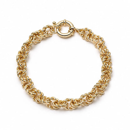 Polly Vintage Rope Chain Bracelet 18ct Gold Plate