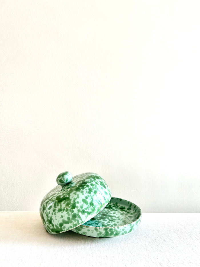 Pompeii Covered Butter Dish - Jade