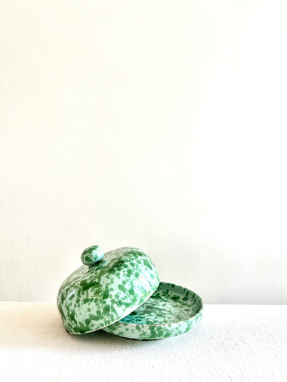 Pompeii Covered Butter Dish - Jade