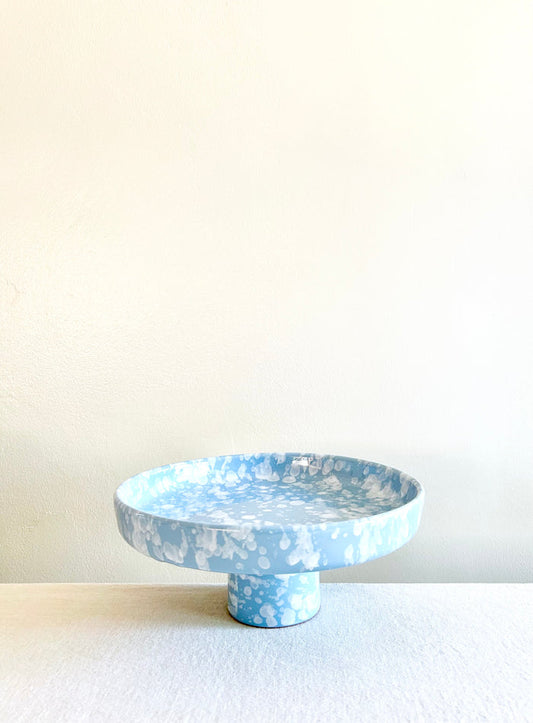 Pompeii Footed Cake Plate - Sky - 10"