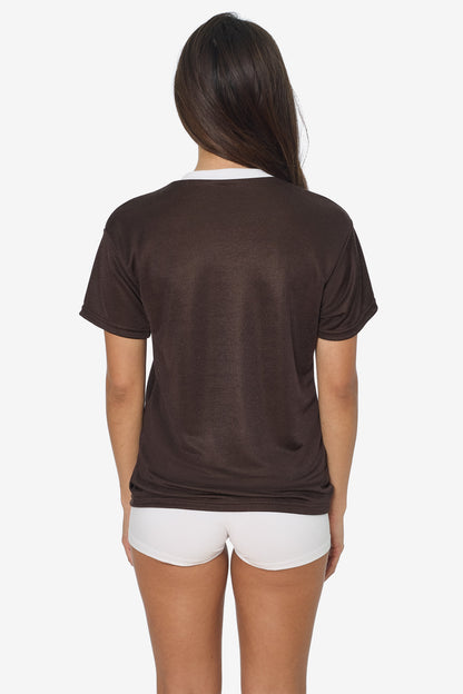 PPQ56 - Boxy Fit V-Neck Tee