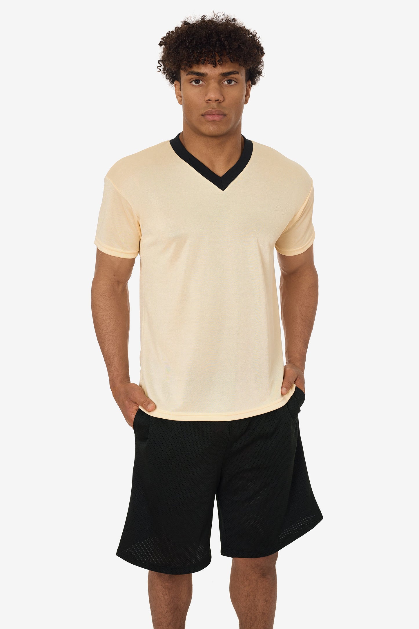 PPQ56 - Boxy Fit V-Neck Tee
