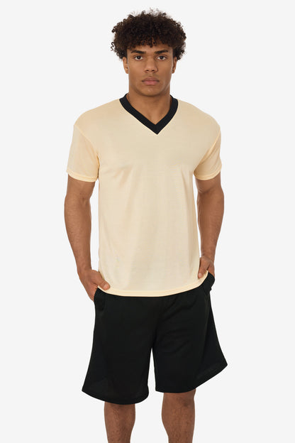 PPQ56 - Boxy Fit V-Neck Tee