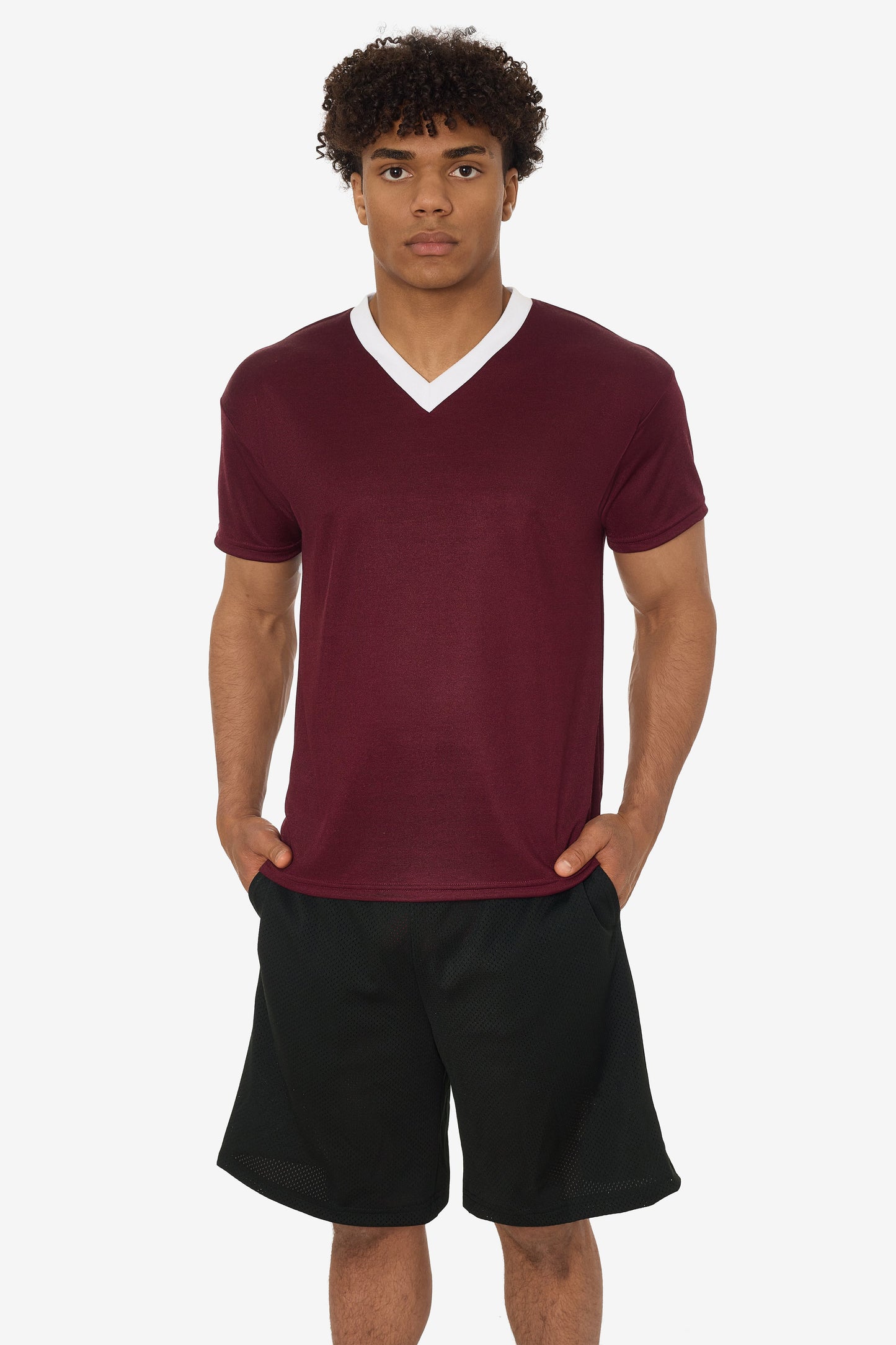 PPQ56 - Boxy Fit V-Neck Tee